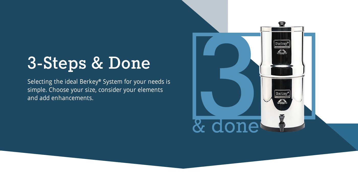 Find Your Berkey System Berkey Water Filter Canada Berkey Water Filter Canada Dealers Berkey Choose Your System Berkey 3 Steps