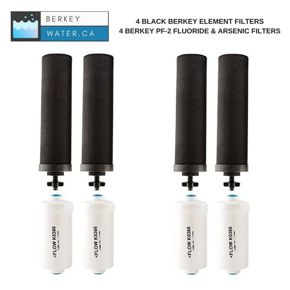 Black Berkey Replacement Filters  Fluoride Filters Combo Pack Includes 2 Blac