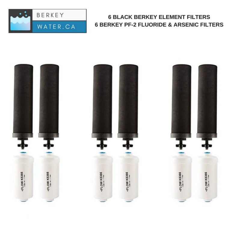 Black Berkey & PF2 Fluoride Filters Combo Berkey Water Canada