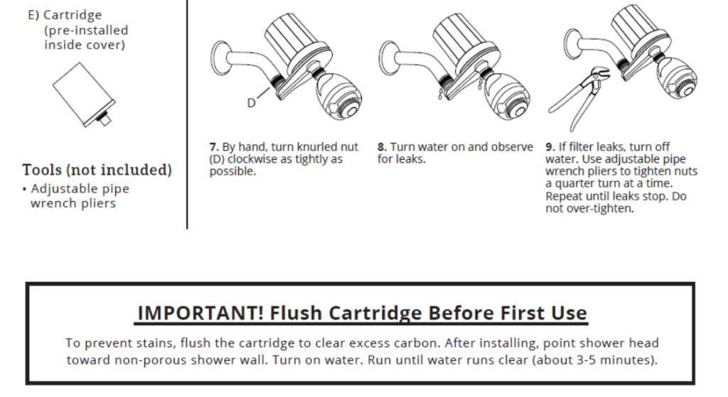 Berkey® Inline Shower Filter With 3 Spray Shower Head