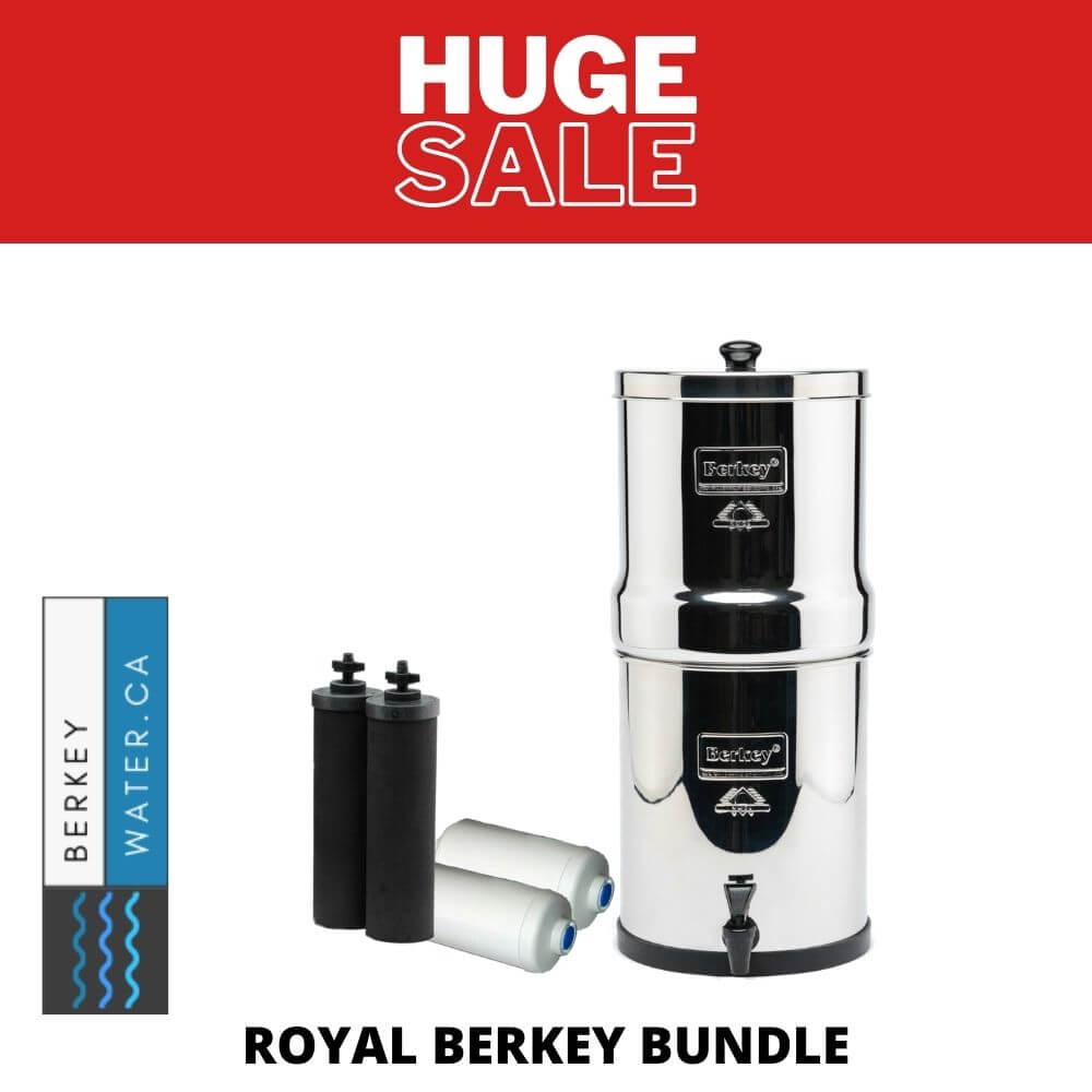 Royal Berkey Water Filter w/ 2 Black Berkey Elements - NEW + STAINLESS  SPIGOT