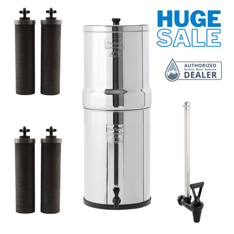 Crown Berkey Special Bundle With 4 Black Berkey Filters & Sight Glass