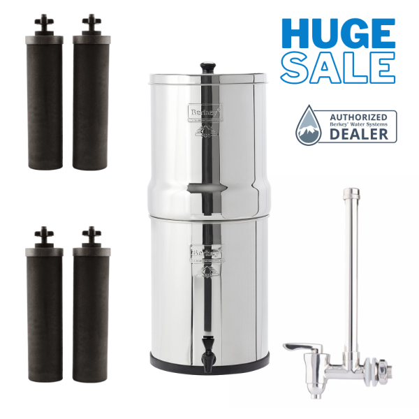 Berkey BT2X2-BB 1.5 Gal Travel Water Filtration System + 2 Black Filter  Elements